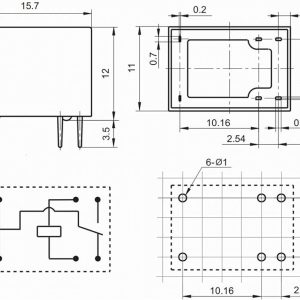 رله 4102L 12V 6PIN