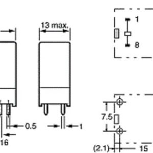 رله کتابی 24V 16A برند HKE