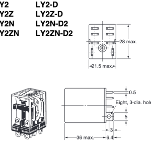 رله LY2N 12VDC