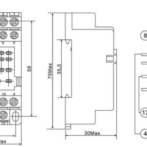 سوکت رله ریلی PYF14A