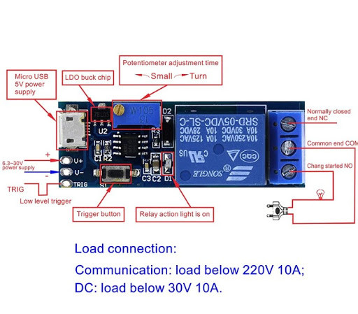 ماژول Relay Timer Control Trigger - تصویر 2