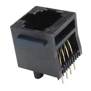 سوکت شبکه مادگی rj45 پلاستیکی ایستاده