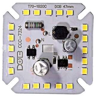 LED DOB مهتابی 220VAC 20W مربعی 47x47mm