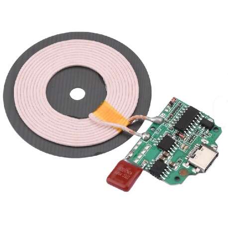 ماژول شارژر وایرلس 15W با ورودی Type-C به همراه صفحه کویل شارژ