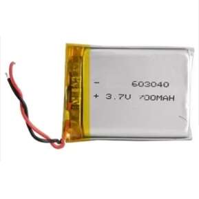 باتری لیتیوم پلیمر 3.7v ظرفیت 700mAh کد 603040
