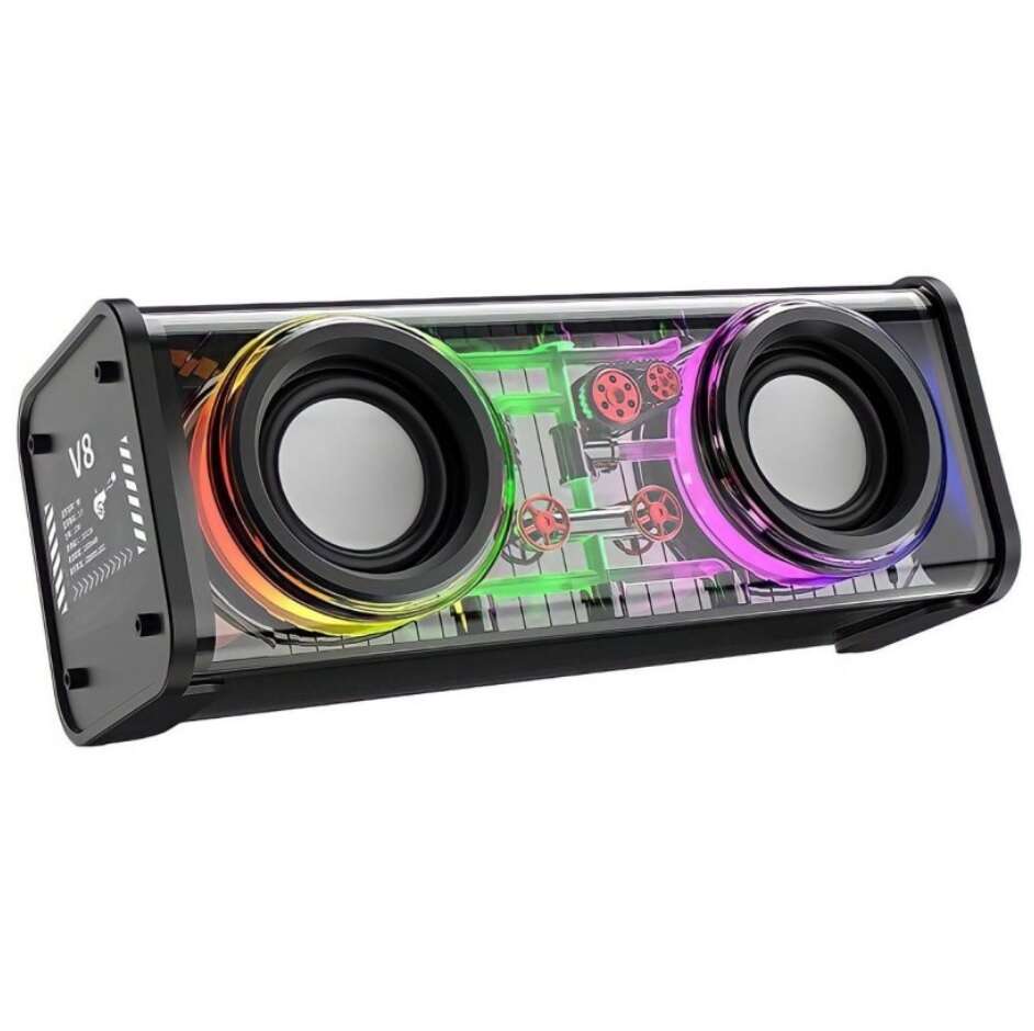 اسپیکر بلوتوثی RGB V8 دارای رقص نور