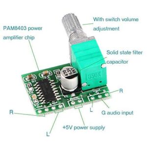 آمپلی فایر استریو 3w با PAM8403 همراه با ولوم