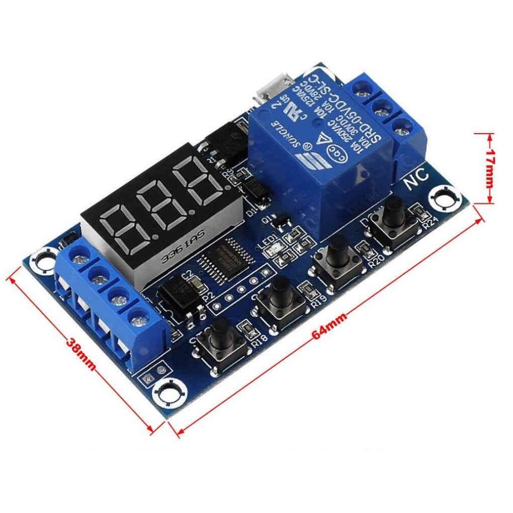 ماژول تایمر 30-6 ولت قابل تنظیم همراه با رله و نمایشگر مدل JZ-801 - تصویر 5