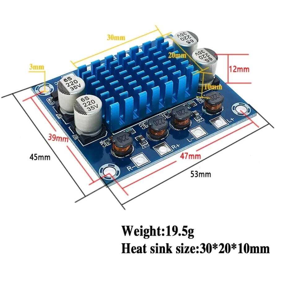 ماژول آمپلی فایر 2X30W وات استریو XH-A232 - تصویر 3