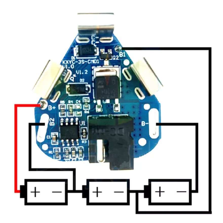 ماژول محافظ شارژ باتری لیتیومی 3 سل 8A تک ماسفت مناسب دریل شارژی و پیچ گوشتی شارژی - تصویر 5