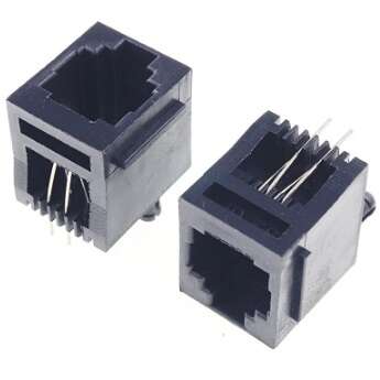 سوکت خط تلفن رو بردی 4 پایه ایستاده RJ11 6P4C - تصویر 2