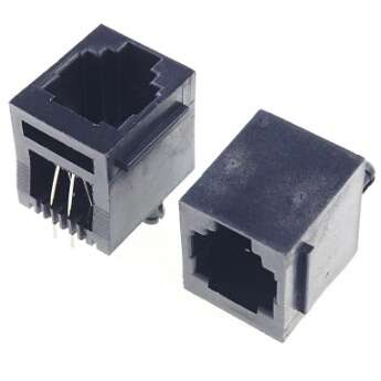 سوکت خط تلفن رو بردی 4 پایه ایستاده RJ11 6P4C - تصویر 3