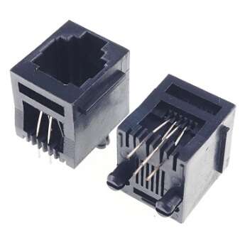 سوکت خط تلفن رو بردی 4 پایه ایستاده RJ11 6P4C - تصویر 4