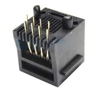 سوکت شبکه مادگی rj45 پلاستیکی ایستاده