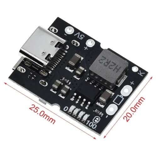 ماژول پاوربانک با کانکتور TYPE-C دارای نشانگر شارژ 5V 2A - تصویر 2