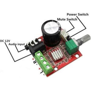 ماژول آمپلی فایر استریو PAM8610 دارای ولوم