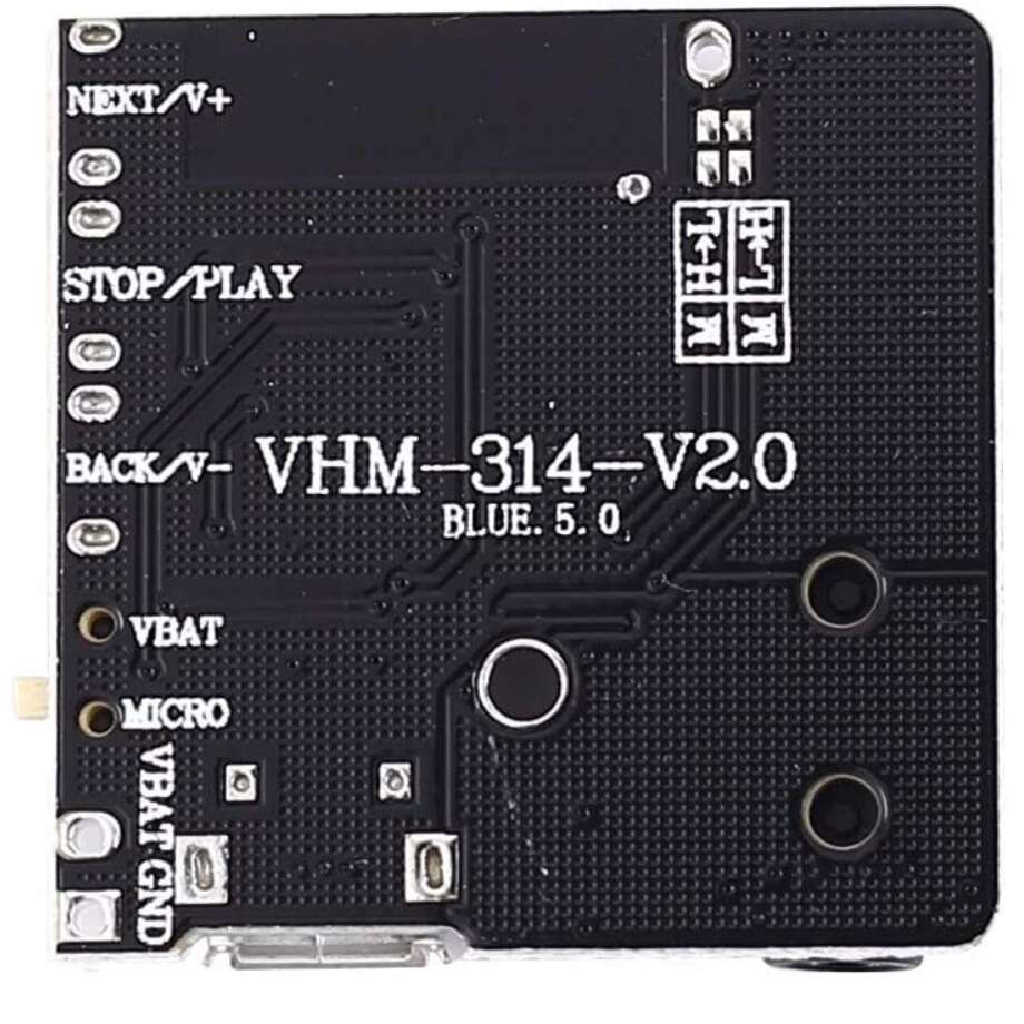 ماژول بلوتوث صوتی VHM-314-V2 دارای خروجی AUX و کلیدهای کنترلی - تصویر 2