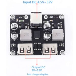 ماژول فست شارژ QC3.0 با دو خروجی USB