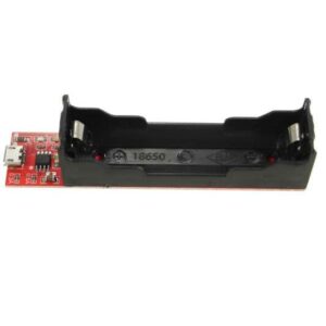 ماژول شارژر باتری لیتیومی TC4056/TP4056 با MICRO USB و جا باتری سایز 18650