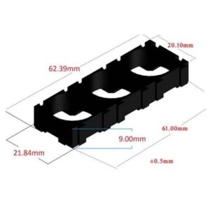 براکت پلاستیکی 1X3 نگهدارنده باتری های لیتیوم یون 18650