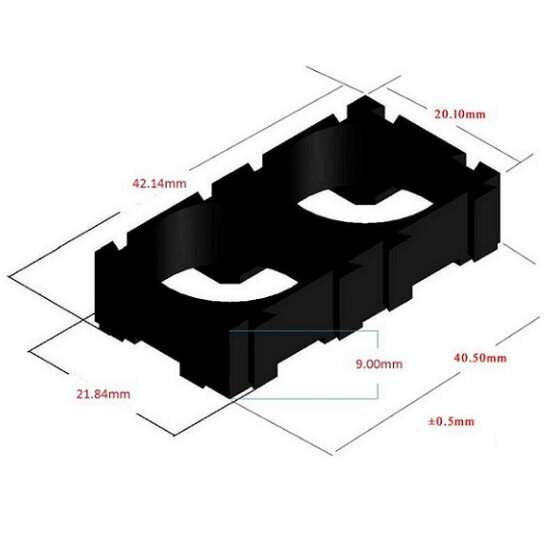براکت پلاستیکی 1X2 نگهدارنده باتری های لیتیوم یون 18650 - تصویر 2