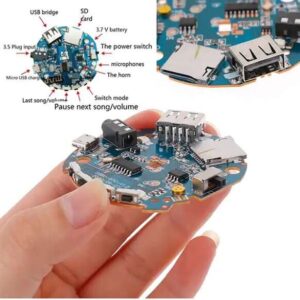 ماژول MP3 پلیر بلوتوث دار دایره ای شکل با ورودی USB و microSD