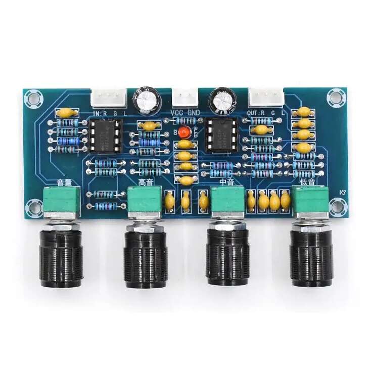 پری آمپلی فایر استریو XH-A901 با ولوم تریبل، باس و تغذیه DC با تراشه NE5532 - تصویر 2