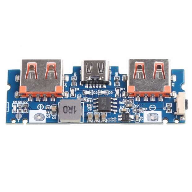ماژول ساخت پاوربانک دارای Type-C و دو خروجی USB مدل LX-LBU2C - تصویر 3
