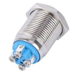 کلید فشاری استیل LED دار قطر 16mm