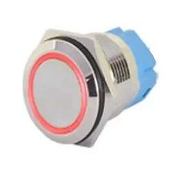 کلید فشاری استیل LED دار قطر 16mm - تصویر 3