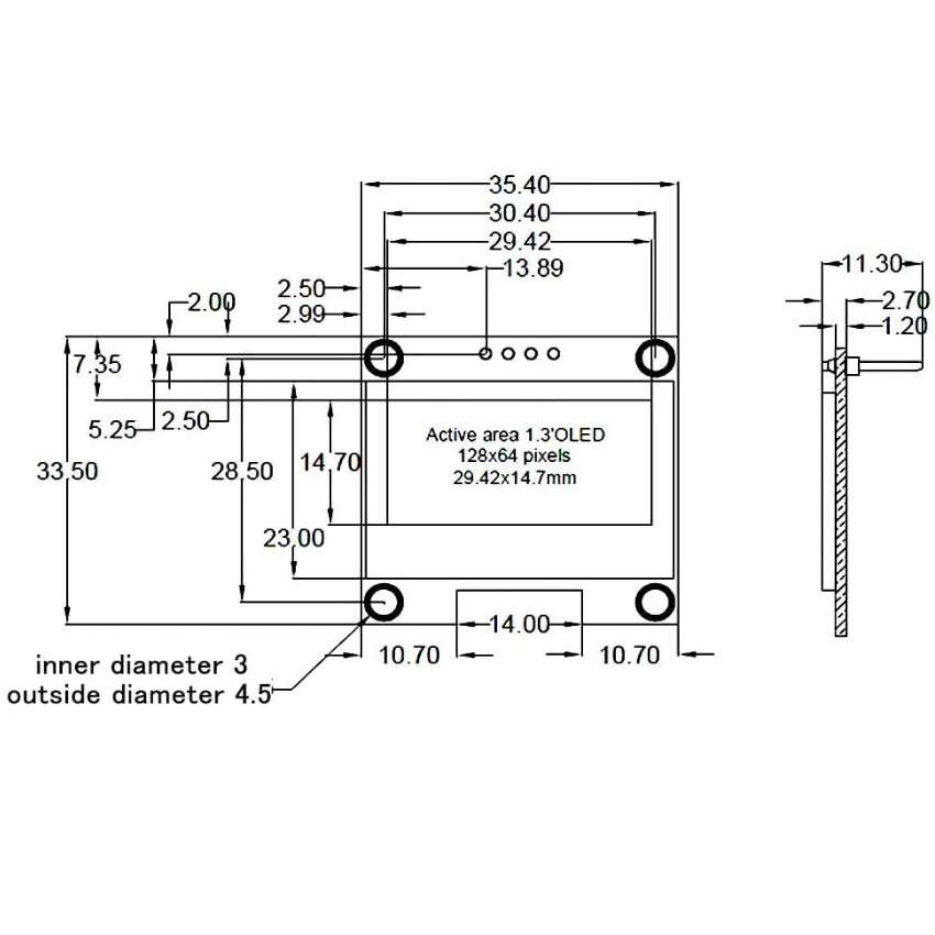ماژول OLED 1.3 inch I2C رزولیشن 128x64 - تصویر 5