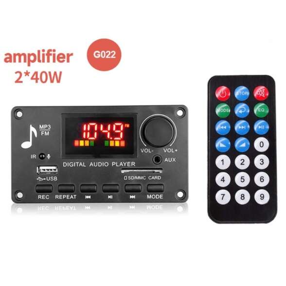 پخش کننده MP3 PLAYER پنلی بلوتوثی ولوم دار دارای آمپلی فایر 2X40W مدل KH-G022