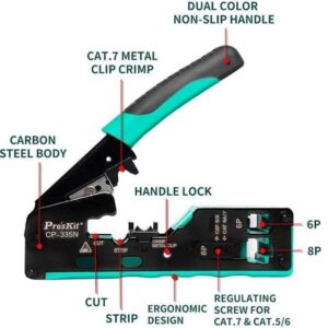 آچار پرس شبکه پروسکیت مدل PROSKIT CP-335N