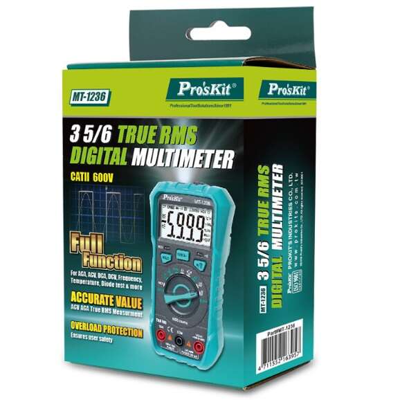 مولتی متر اتورنج پروسکیت PROSKIT MT-1236 - تصویر 4