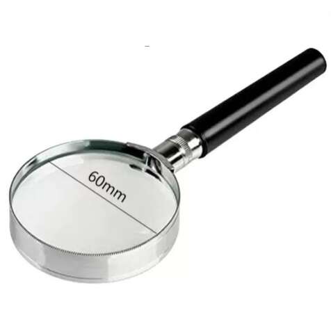 ذره بین قاب استیل با لنز 60mm