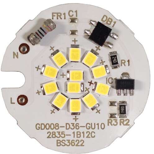 LED DOB مهتابی 220VAC 7W گرد قطر 35mm